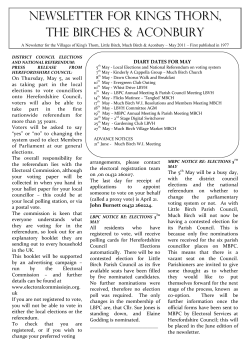 May - Much Birch Parish