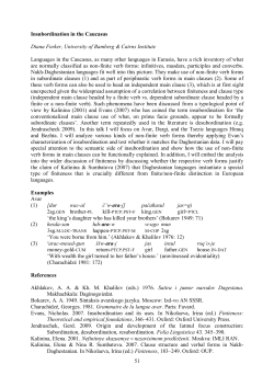 51 Insubordination in the Caucasus Diana Forker, University of