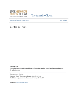 Custer in Texas - Iowa Research Online