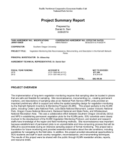 Pacific Northwest Cooperative Ecosystem Studies Unit