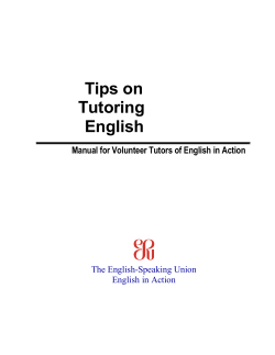 Tips on Tutoring English