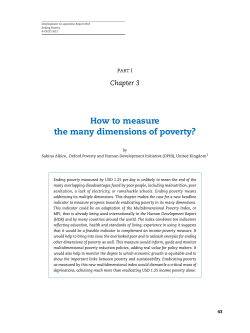 How to measure the many dimensions of poverty?