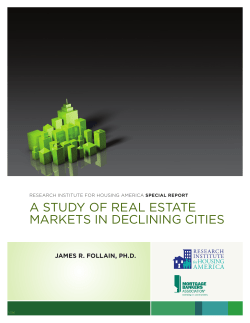A Study of Real Estate Markets in Declining Cities