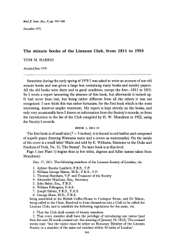 The minute books of the Linnean Club, from 1811 to 1955