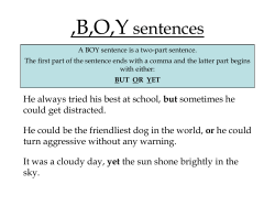 Sentence Types - Cherry Orchard Primary School