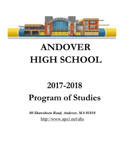 AHS Course Catalog - Andover Public Schools
