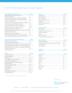 FLVS&reg; Flex Electives Credit Guide