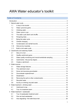 AWA Water educator`s toolkit - Australian Water Association