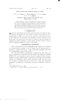 Neutron Total Cross Section of Arsenic at 14 Mev. Y. C. Hsu, (if