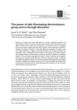 (2011). The power of talk: Developing discriminatory group norms