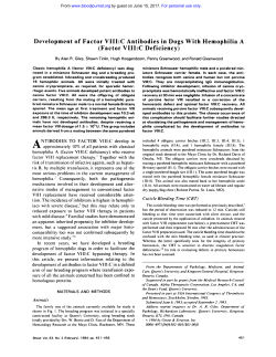 Factor VIII:C Deficiency