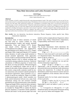 Many Body Interactions and Lattice Dynamics of Gold