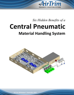 Six Hidden Benefits of a Central Pneumatic Material Handling System
