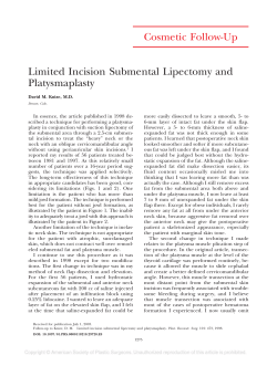 Cosmetic Follow-Up Limited Incision Submental Lipectomy and