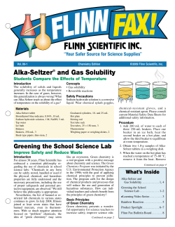Alka-Seltzer&reg; and Gas Solubility - LESD-Middle-School