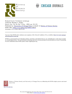 Richard Owen`s Vertebrate Archetype