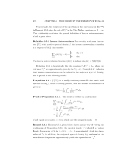 188 CHAPTER 6. TIME SERIES IN THE FREQUENCY DOMAIN