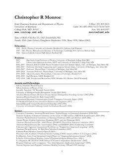 Curriculum Vitae - Joint Quantum Institute