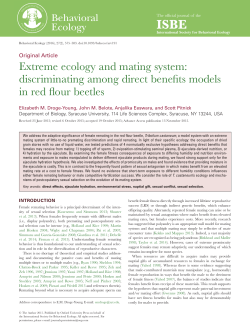 Extreme ecology and mating system