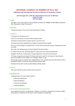 Updated NCWWA Constitution 2015