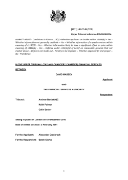 David Massey - Upper Tribunal (Tax and Chancery) Chamber