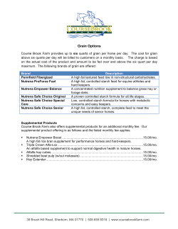 Grain Options - Course Brook Farm