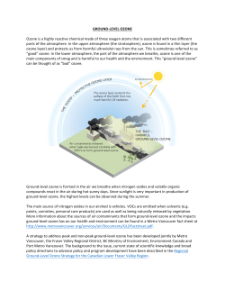 Ground-level ozone summary