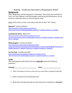 Activity - Could you have been a Renaissance artist?