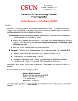 (RN-BSN) Program Application