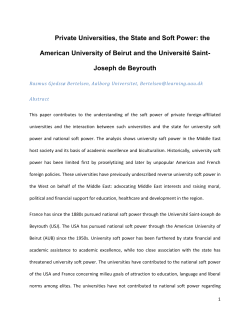 Private Universities, the State and Soft Power: the American