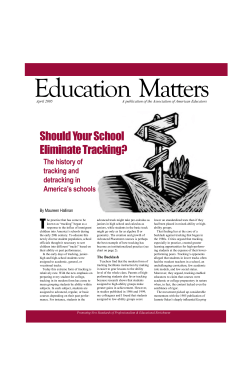 The history of tracking and detracking in America`s schools
