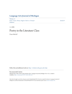 Poetry in the Literature Class