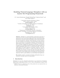 Analysing Natural Language Metaphors within an Answer Set