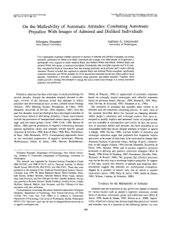 On the Malleability of Automatic Attitudes