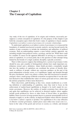 The Concept of Capitalism