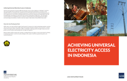 Achieving Universal Electricity Access in Indonesia