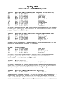 Spring 2013 - University at Albany