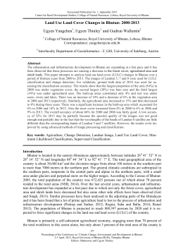 Land Use Land Cover Changes in Bhutan: 2000