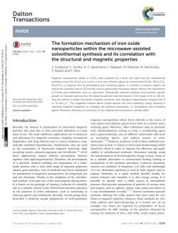 The formation mechanism of iron oxide nanoparticles within the