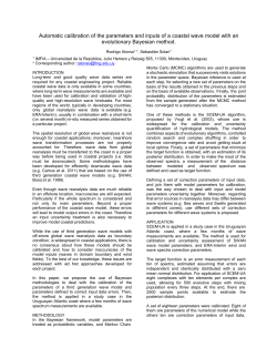 Automatic calibration of the parameters and inputs of a coastal wave