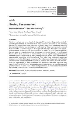 Seeing like a market