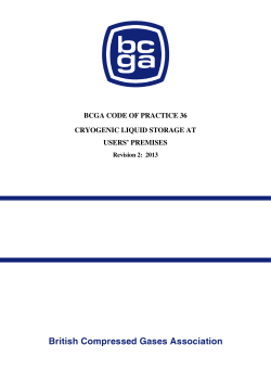 BCGA CODE OF PRACTICE 36 CRYOGENIC LIQUID STORAGE AT