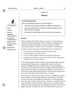 Lesson 4 Density