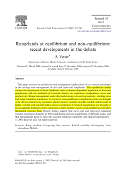 Rangelands at equilibrium and non-equilibrium