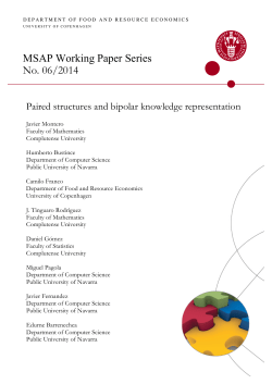 MSAP Working Paper Series No. 06/2014 - E