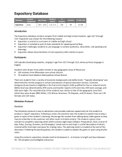 Expository Database - Systematic Analysis of Language Transcripts