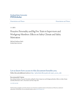 Proactive Personality and Big Five Traits in Supervisors