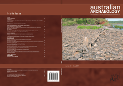 Australian Archaeology (Number 64) June 2007