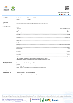Calcium Bromide (CaBr2) Description Application Solid Liquid