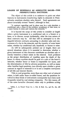 Leases of Minerals as Absolute Sales